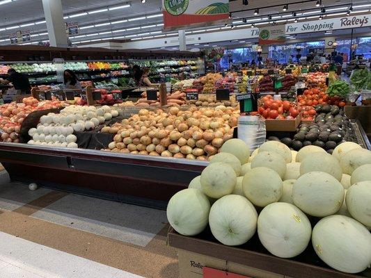 Large Well-Stocked Produce Section