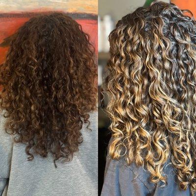 Custom curly highlights can really make your texture come alive