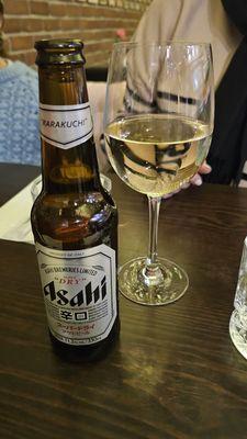 Asahi Beer and Sauvignon Blanc