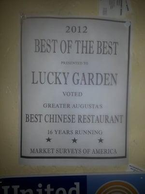 Greater Augusta's best Chinese restaurant! And you don't have to take my word for it!