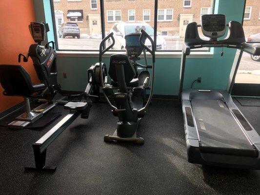 Cardio equipment to help build fitness, quickness, endurance, and speed.