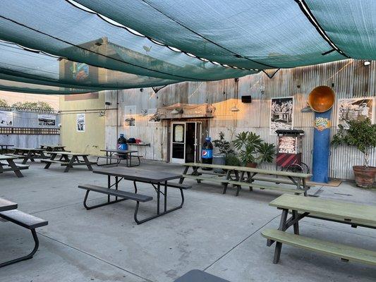 Outdoor dining area