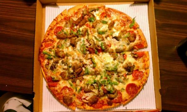 Large deluxe thin crust