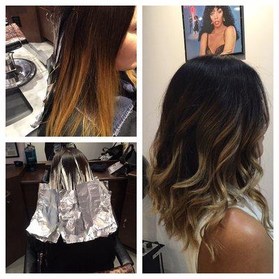 Before and after balayage by Connie!