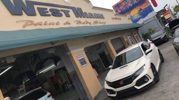 THE TYPE R @ WEST MIAMI PAINT AND BODY SHOP!