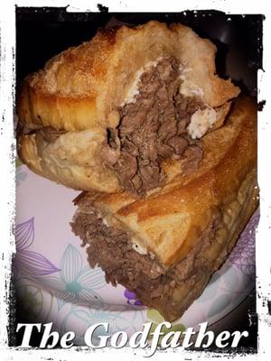 The Godfather Hero(Roast Beef, Mozzarella, Gravy on a Fresh made Garlic Bread)