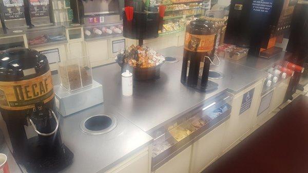 The coffee situation at 6:30 in the morning on Friday. I guess they don't sell a lot of that here