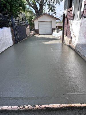 Concrete driveway