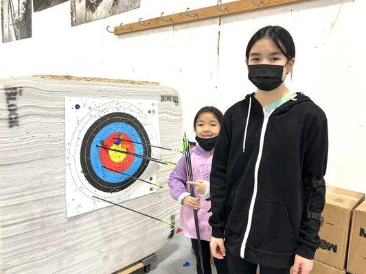 Our first time archery.