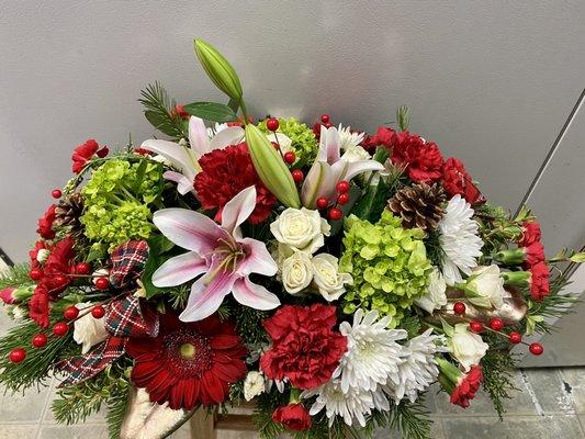 Christmas Centerpiece by Coram Florist