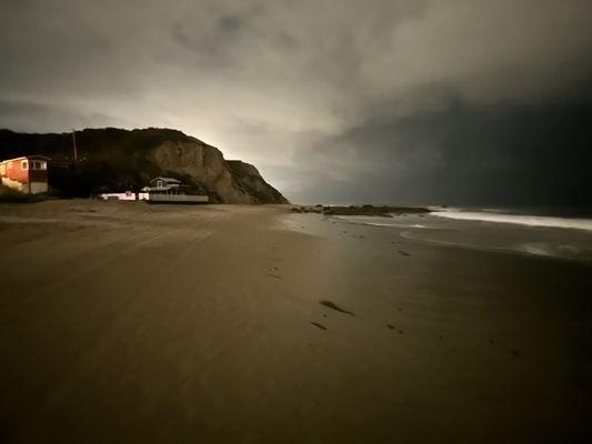 Looking down the beach towards the south end