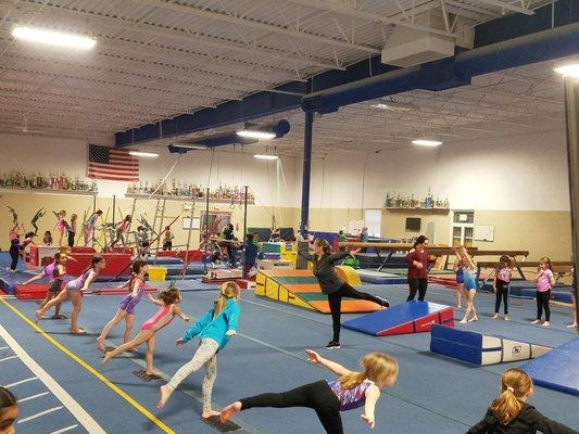 During class at Silk City Gymnastics