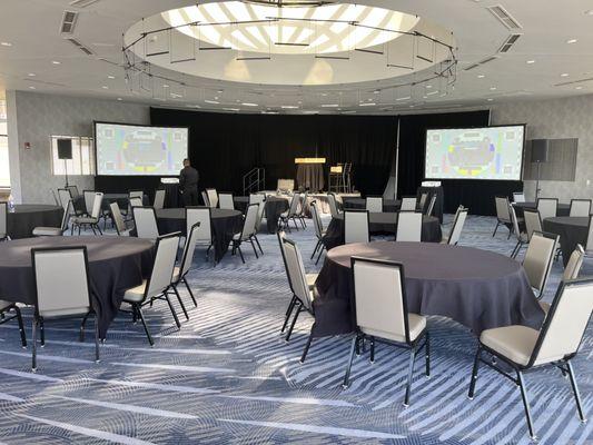 Video Conference with projectors and screens at the Renaissance Center