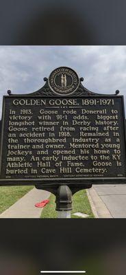 Golden Goose Historical Marker