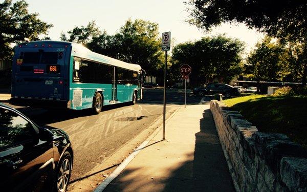 Bus stops here! Easy commute to anywhere in Austin