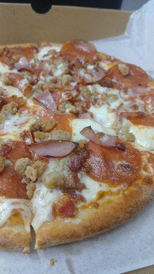 Meat lovers pizza