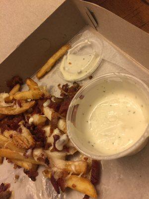 Bacon Cheese Fries were great! Anything with bacon is good of course! ;-) picture is of the fries half eaten.