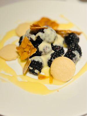 Lemon Curd and Blackberries