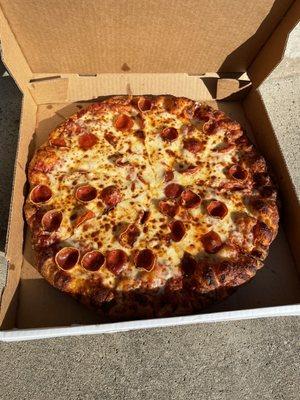 Really good pepperoni pizza.