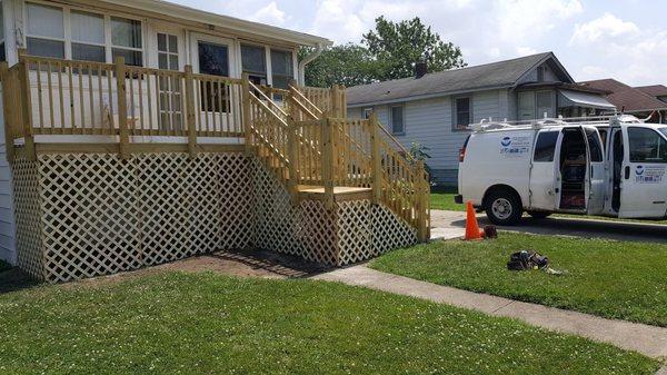 Wood Deck and Stair Installation