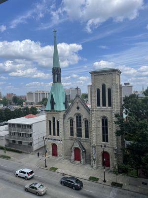 Christ Church Cathedral across the street