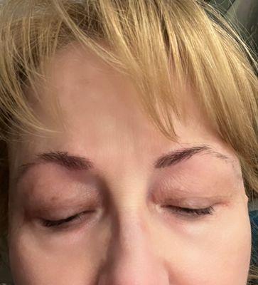 Lash lift and brow tint