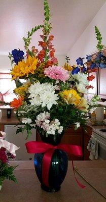 Dawn really did it with this arrangement for my mom's 90th birthday. Thanks for making memories.