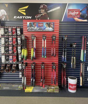 Fully Stocked Rawlings and Easton Pro Shop. USSSA, USA, BBCOR, Wood Bats, and FastPitch Available