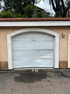 Old garage door needs replacement