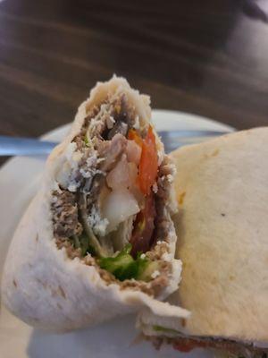 Build Your Oen Wrap Pick Two - Gryo Beef with Feta, Lettuce, Tomatoes and Onion