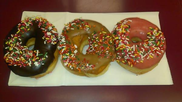 I can't decide which to eat first; all so yummy. These donuts are so soft and not too sweet-- perfection.