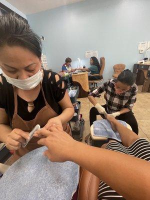 Manis and pedis