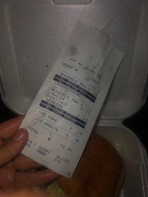 Our receipt