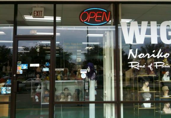 Wig world in Houston's Medical Center, Texas