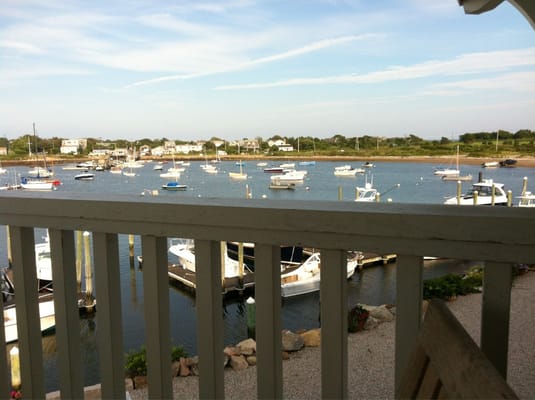 View of the marina from te deck