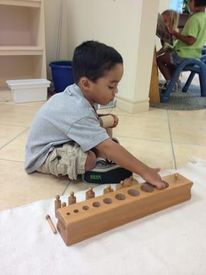 Montessori is a hands-on approach to learning.