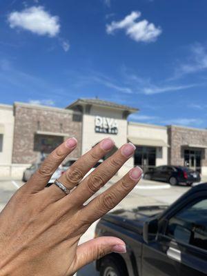 My clear pink nails :-)