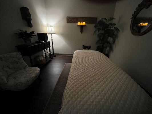 Massage room at Well Into Life Massage & Skincare