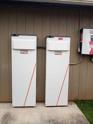 (3)panel+Generac battery add-on to existing Generac backup system installed byHaruEnergy(Mililani,Oahu)