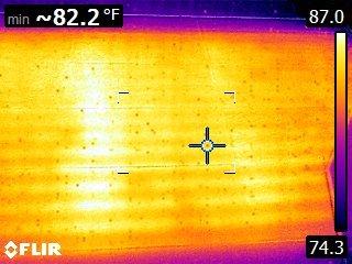 Radiant floors tested with infrared FLIR camera