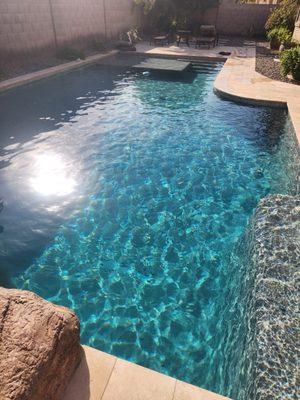 Finished pool and Baja step.