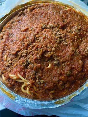 Spaghetti and Meat Sauce Dinner Tray