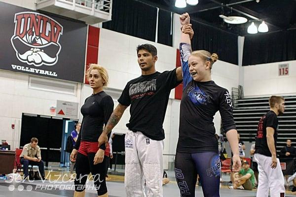 Tori Applegate, assistant jiu jitsu instructor and kids coach, takes second place in the blue belt 135 div. at Gracie Worlds 14 in Las Vegas