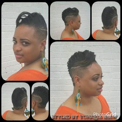 Fishbone on texturized hair