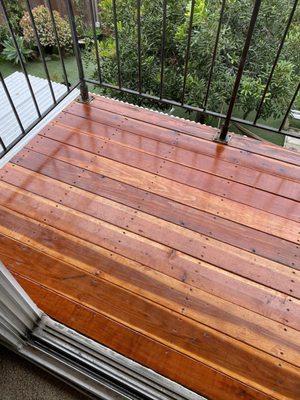 Decking balcony replacement and sealer stain color