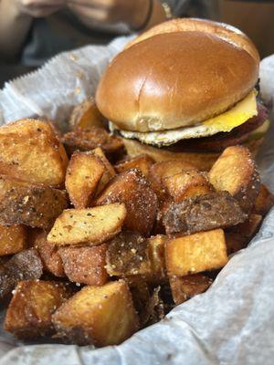 Happy honey Fried bologna sandwich