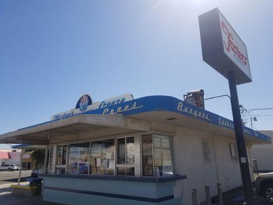 Original, streamline art deco Foster's Freeze building from the late 1940's