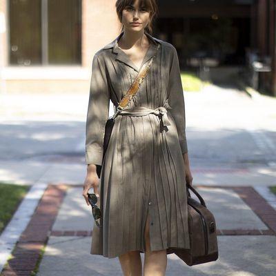 Darby Scott day dress and cross body bag