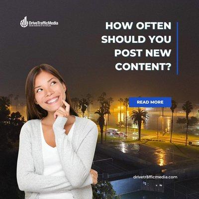 How often you should post new content on your website depends on your website's unique circumstances.