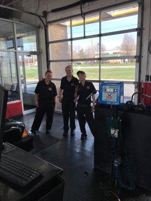 All 3 lovely ladies hard at work! From left to right, Mariah, Jessica and Rayna!